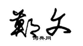 朱锡荣郑文草书个性签名怎么写
