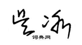 朱锡荣吴冰草书个性签名怎么写