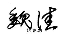 朱锡荣魏佳草书个性签名怎么写
