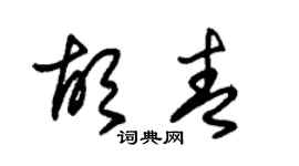 朱锡荣胡青草书个性签名怎么写
