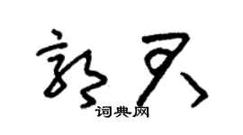朱锡荣郭君草书个性签名怎么写