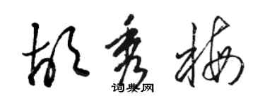 骆恒光胡秀梅草书个性签名怎么写