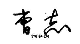 朱锡荣曹志草书个性签名怎么写