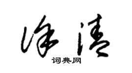 朱锡荣徐清草书个性签名怎么写