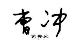朱锡荣曹冲草书个性签名怎么写