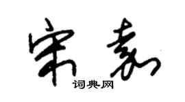 朱锡荣宋嘉草书个性签名怎么写