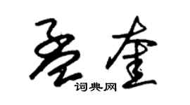 朱锡荣孟奎草书个性签名怎么写