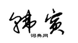 朱锡荣韩宾草书个性签名怎么写