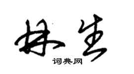 朱锡荣林生草书个性签名怎么写