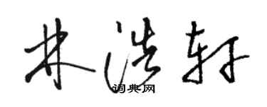 骆恒光林浩轩草书个性签名怎么写