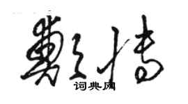骆恒光郑博草书个性签名怎么写