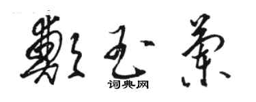 骆恒光郑玉兰草书个性签名怎么写