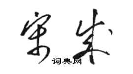 骆恒光宋成草书个性签名怎么写