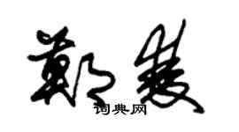 朱锡荣郑双草书个性签名怎么写