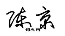 朱锡荣陈京草书个性签名怎么写