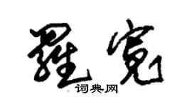 朱锡荣罗宽草书个性签名怎么写