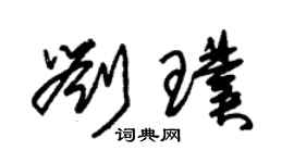 朱锡荣刘璞草书个性签名怎么写