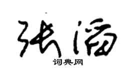 朱锡荣张滔草书个性签名怎么写