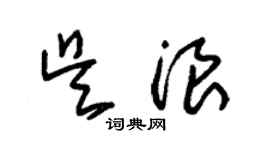朱锡荣吴浪草书个性签名怎么写