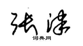 朱锡荣张津草书个性签名怎么写
