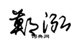 朱锡荣郑泓草书个性签名怎么写