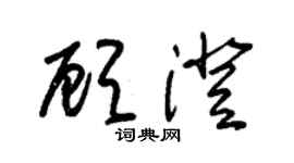 朱锡荣顾澄草书个性签名怎么写