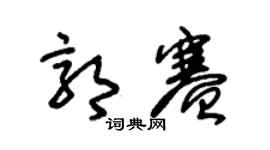 朱锡荣郭赛草书个性签名怎么写