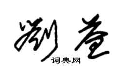 朱锡荣刘益草书个性签名怎么写