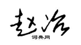 朱锡荣赵冶草书个性签名怎么写