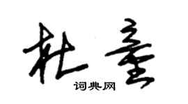 朱锡荣杜童草书个性签名怎么写