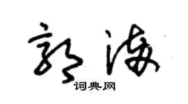 朱锡荣郭满草书个性签名怎么写