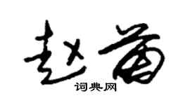 朱锡荣赵苗草书个性签名怎么写