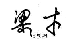 朱锡荣梁才草书个性签名怎么写