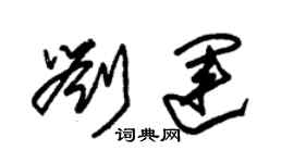 朱锡荣刘运草书个性签名怎么写