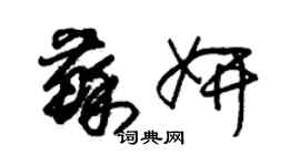 朱锡荣苏妍草书个性签名怎么写