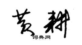 朱锡荣黄耕草书个性签名怎么写