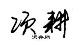 朱锡荣项耕草书个性签名怎么写