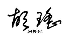 朱锡荣胡瑶草书个性签名怎么写