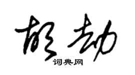 朱锡荣胡劫草书个性签名怎么写