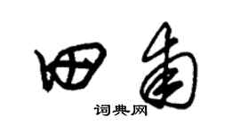 朱锡荣田甫草书个性签名怎么写