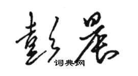 骆恒光彭晨草书个性签名怎么写