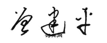 骆恒光曾建平草书个性签名怎么写