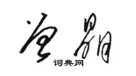 骆恒光曾晶草书个性签名怎么写