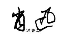 朱锡荣肖迅草书个性签名怎么写