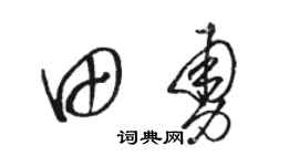 骆恒光田勇草书个性签名怎么写