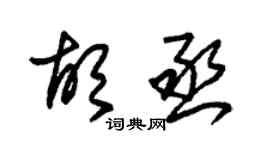 朱锡荣胡丞草书个性签名怎么写
