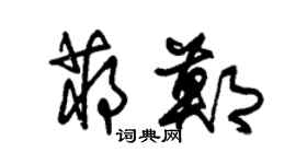 朱锡荣蒋郑草书个性签名怎么写