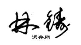 朱锡荣林铸草书个性签名怎么写