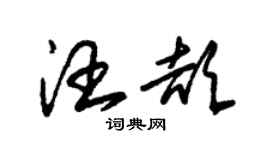 朱锡荣汪颉草书个性签名怎么写