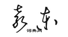 骆恒光袁东草书个性签名怎么写